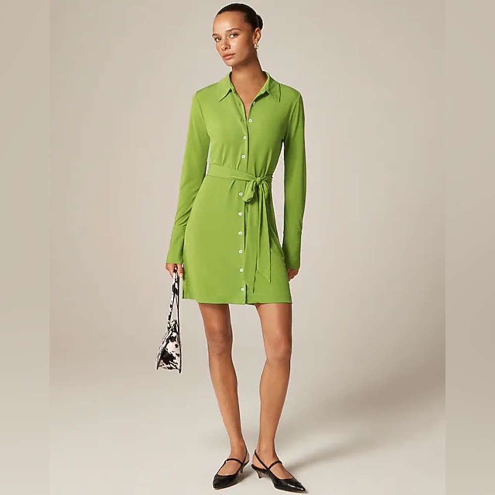 NWT - Mini Shirt Dress in Matte Jersey